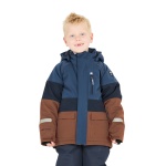 Zigzag Winter-Skijacke Taylora W-PRO 15.000 (4-Wege-Stretch, wasserdicht, winddicht) Insignia blau/braun Kinder